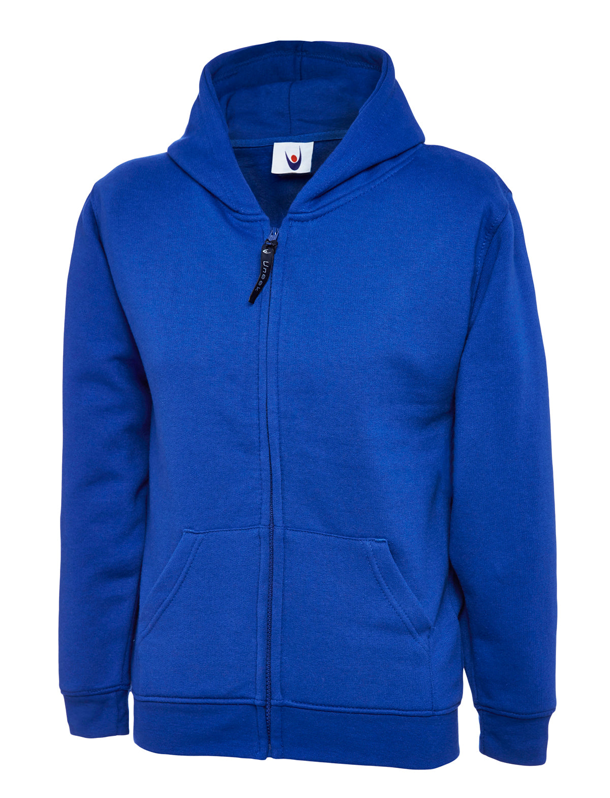 Childrens Classic Full Zip Hooded Sweatshirt in Royal