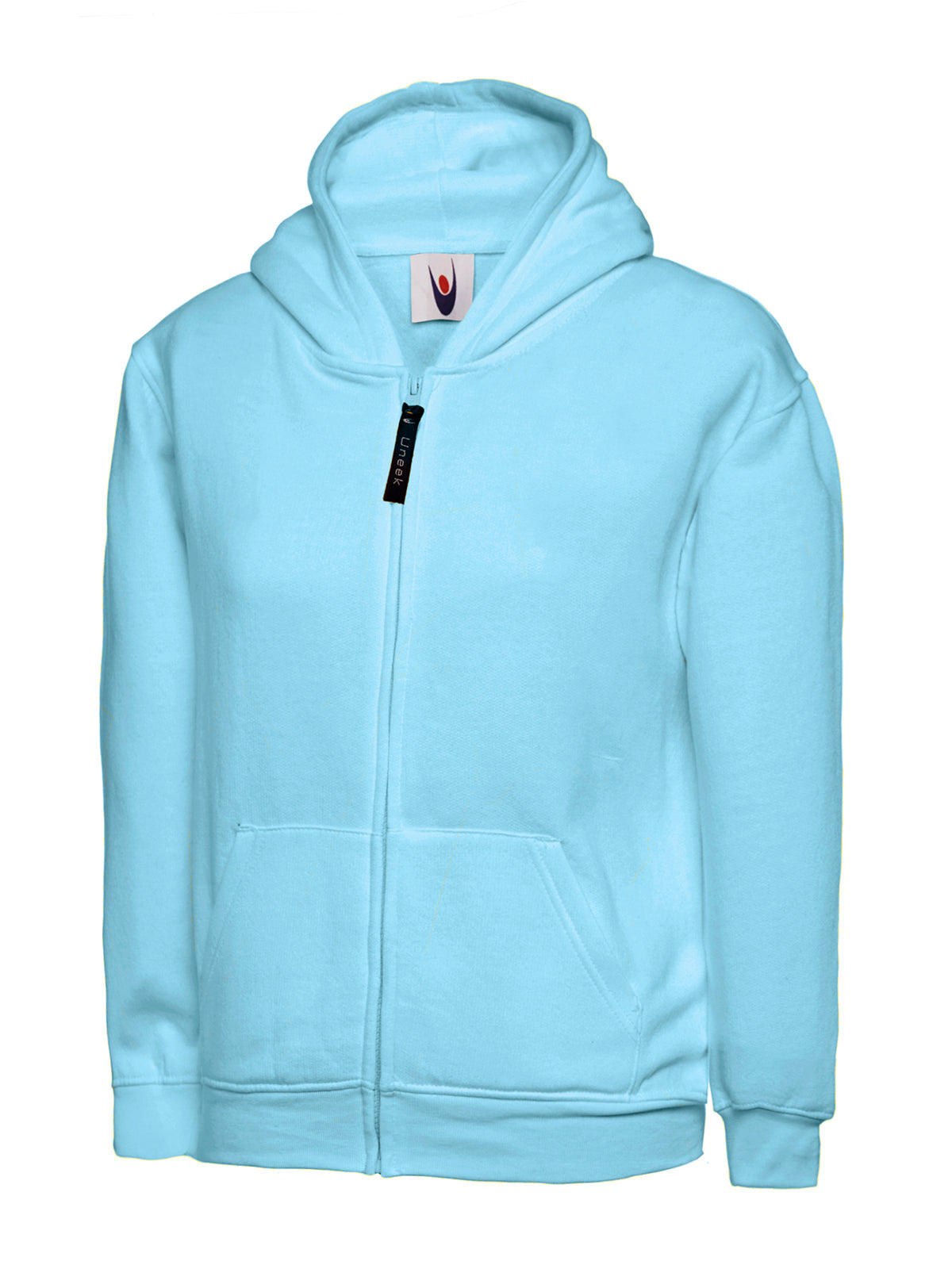 Childrens Classic Full Zip Hooded Sweatshirt in Sky