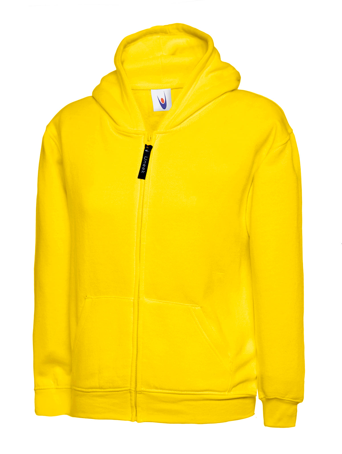 Childrens Classic Full Zip Hooded Sweatshirt in Yellow