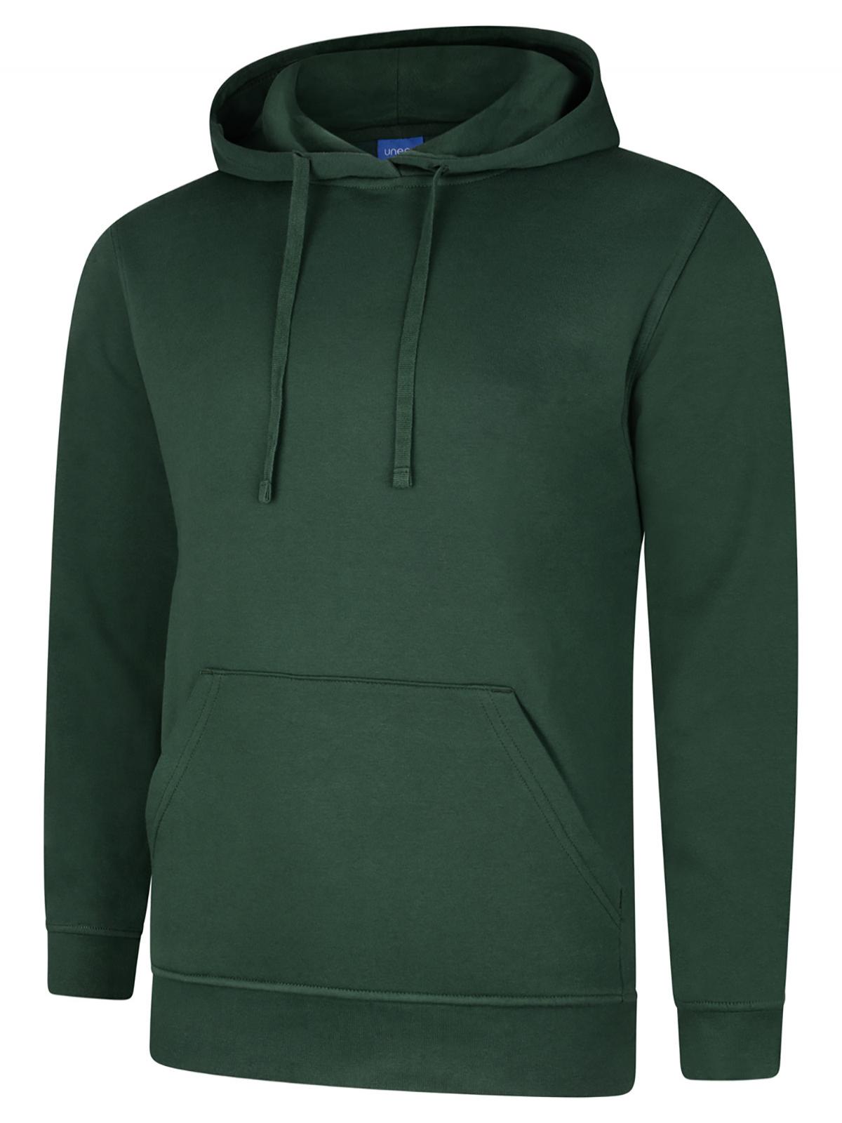 Deluxe Hooded Sweatshirt in Bottle Green