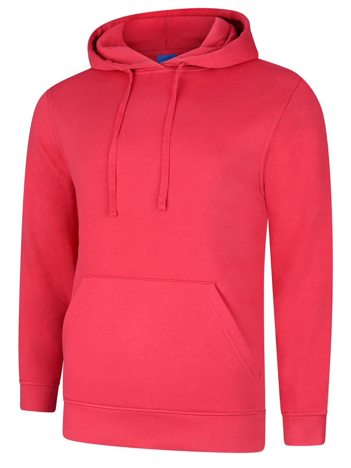Deluxe Hooded Sweatshirt in Cranberry