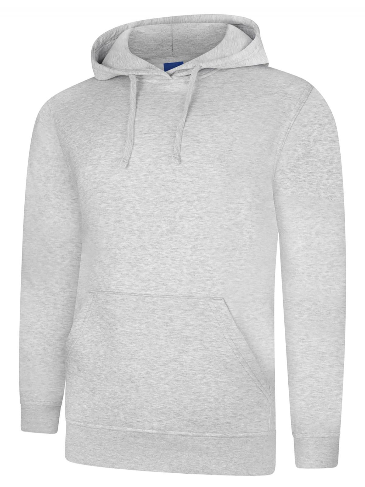 Deluxe Hooded Sweatshirt in Heather Grey