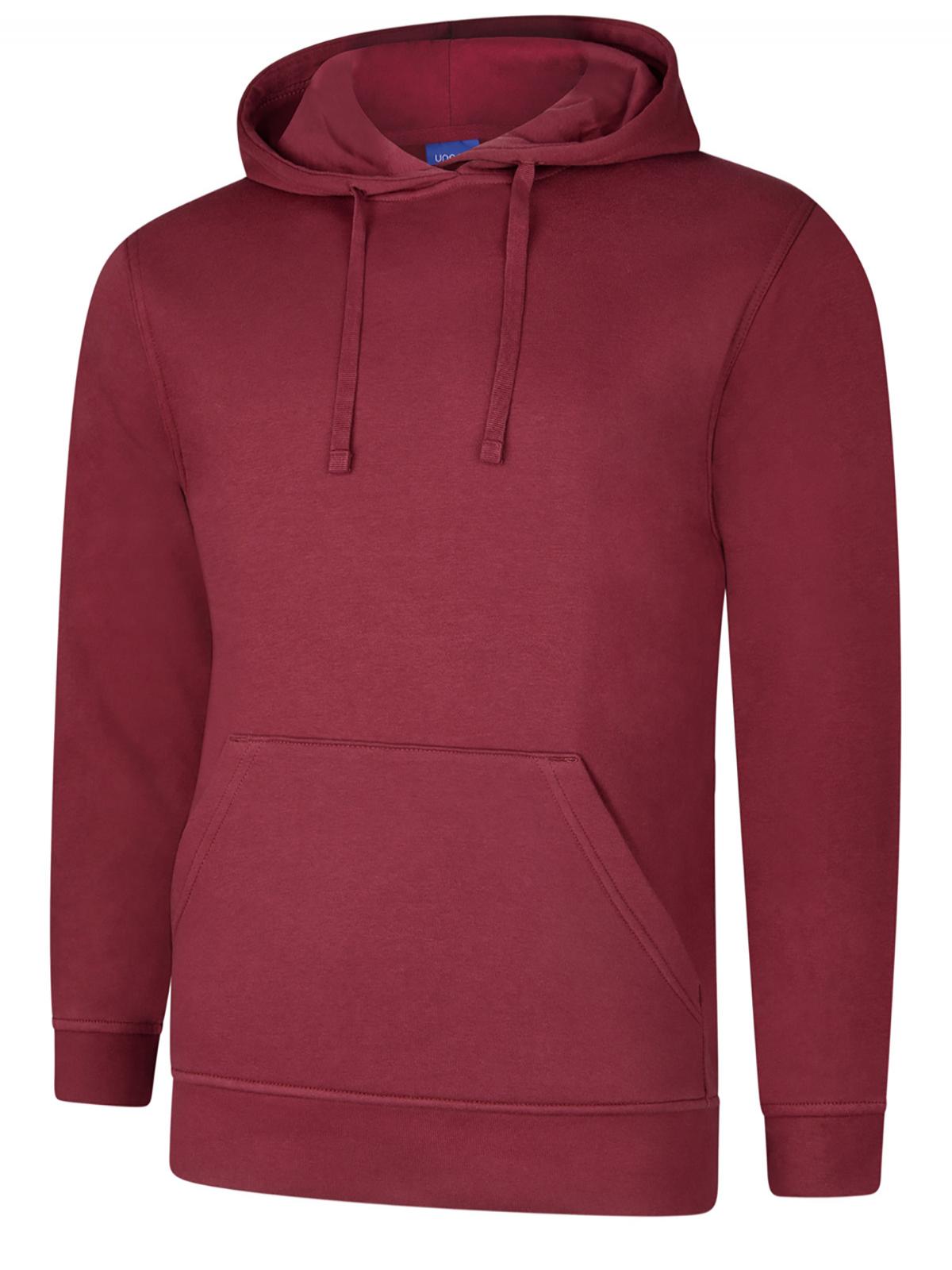 Deluxe Hooded Sweatshirt in Maroon