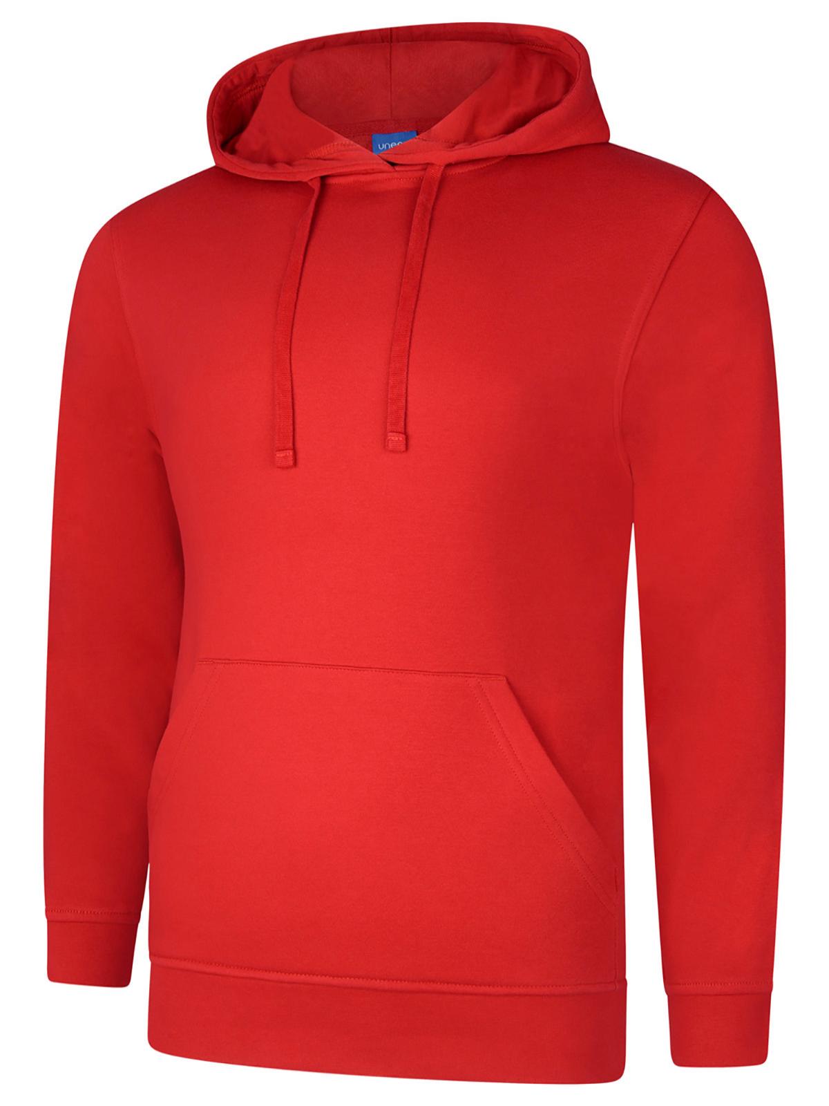 Deluxe Hooded Sweatshirt in Red