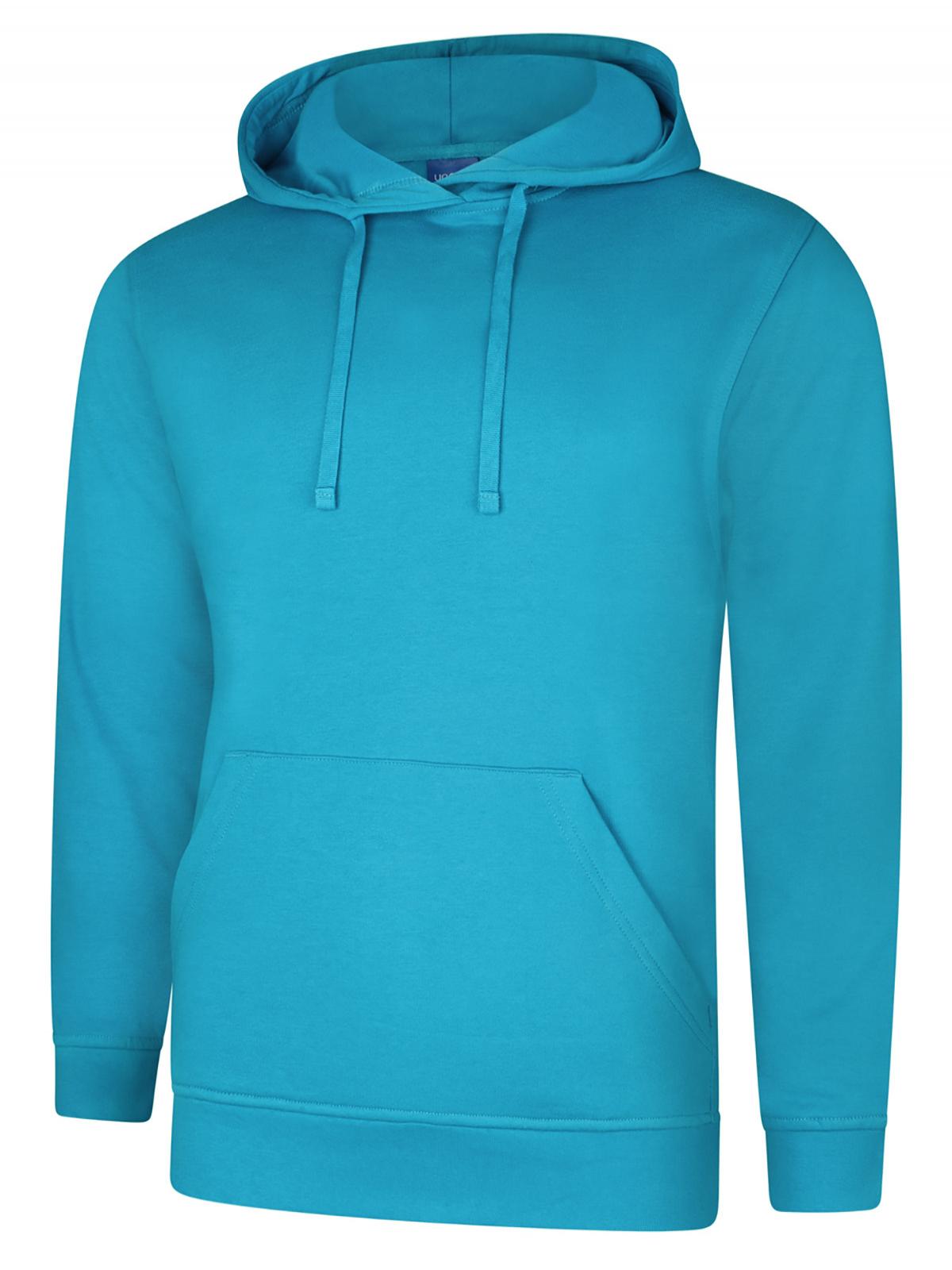 Deluxe Hooded Sweatshirt in Sapphire Blue