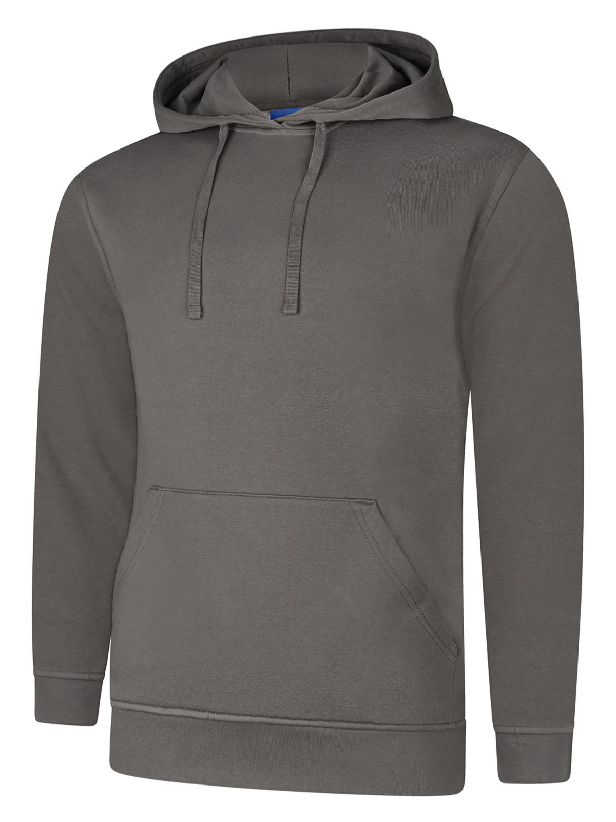 Deluxe Hooded Sweatshirt in Steel Grey