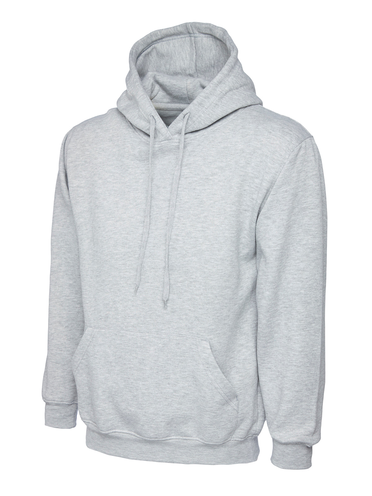 Ladies Deluxe Hooded Sweatshirt in Heather Grey