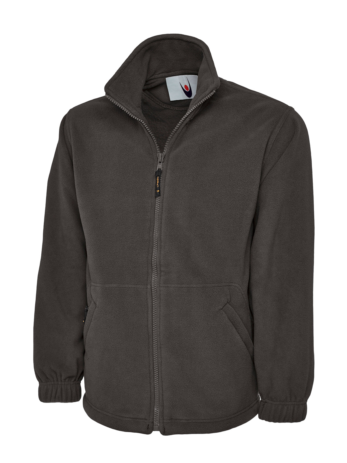 Heavyweight Full Zip Fleece Jacket in Charcoal