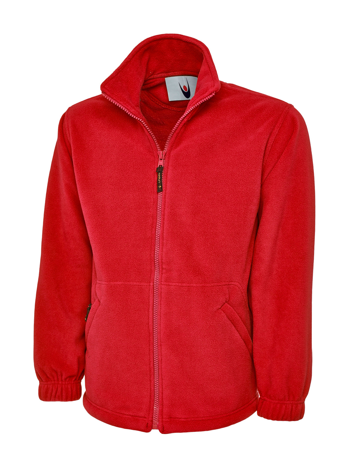 Heavyweight Full Zip Fleece Jacket in Red