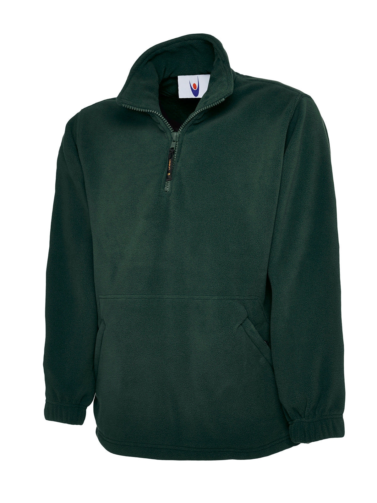 Classic Quarter Zip Fleece Jacket in Bottle Green