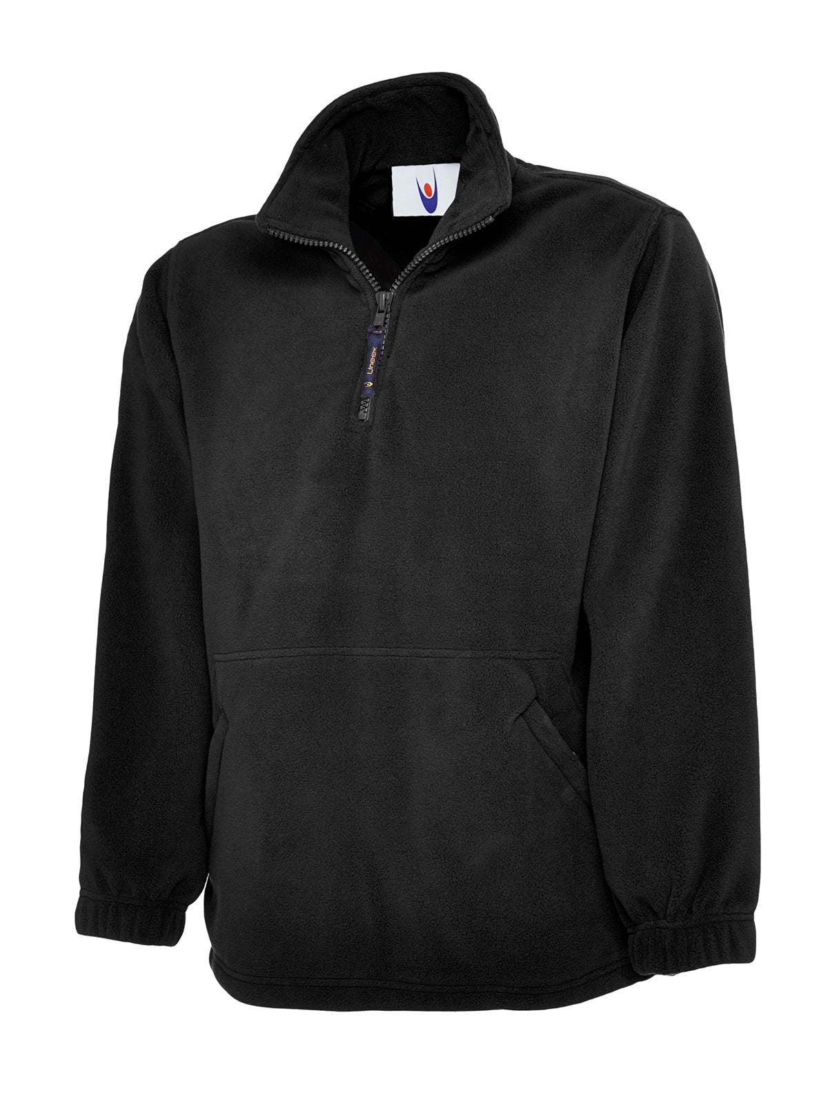 Classic Quarter Zip Fleece Jacket in Black