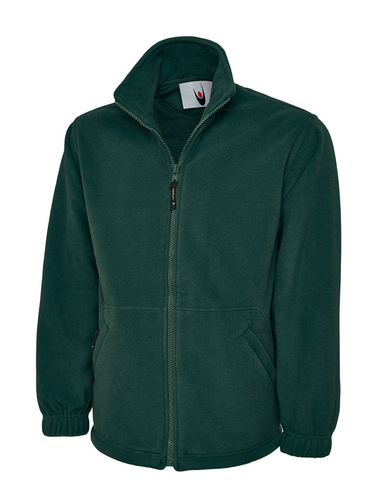 Classic Full Zip Fleece Jacket in Bottle Green