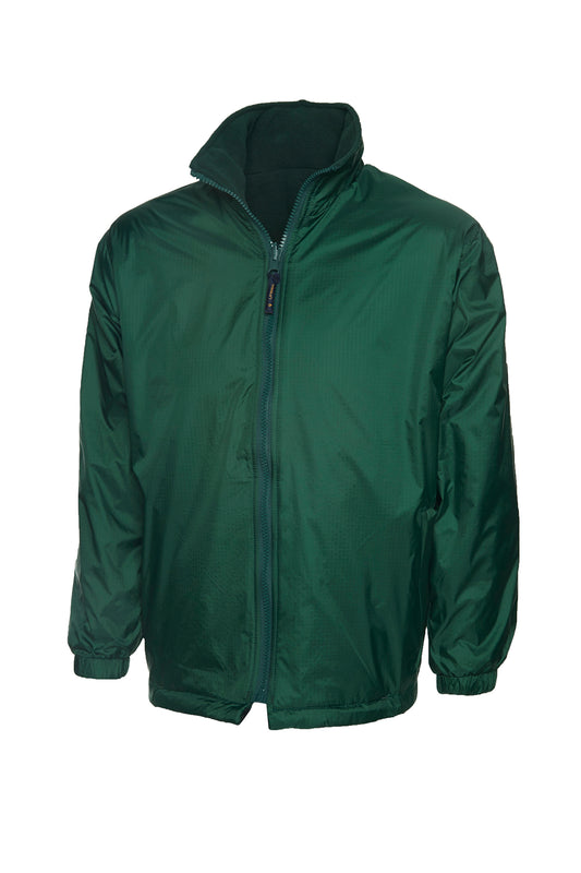 Childrens Reversible Fleece Jacket  in Bottle Green