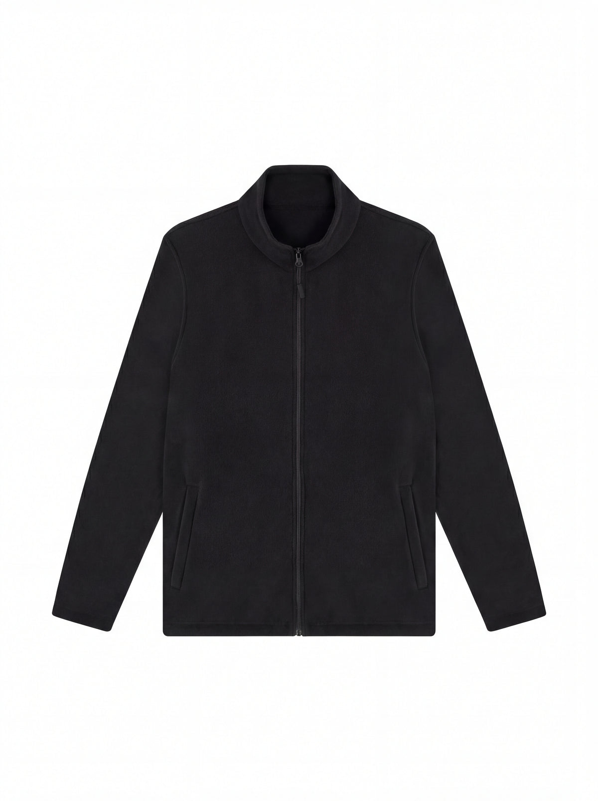 Lightweight Full Zip Microfleece Jacket in Black