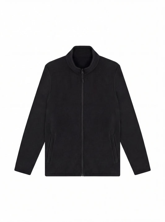 Lightweight Full Zip Microfleece Jacket in Black