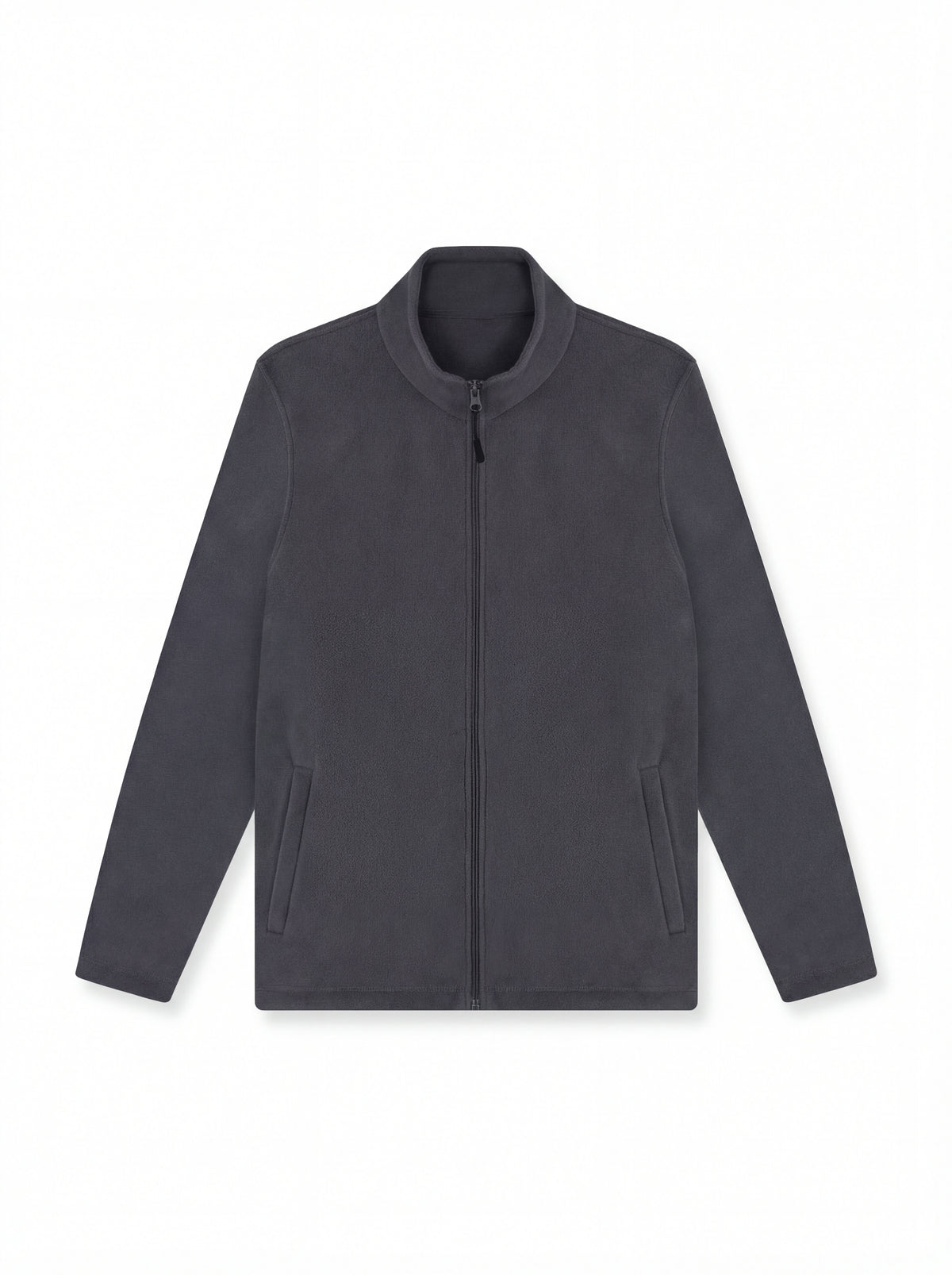 Lightweight Full Zip Microfleece Jacket in Charcoal