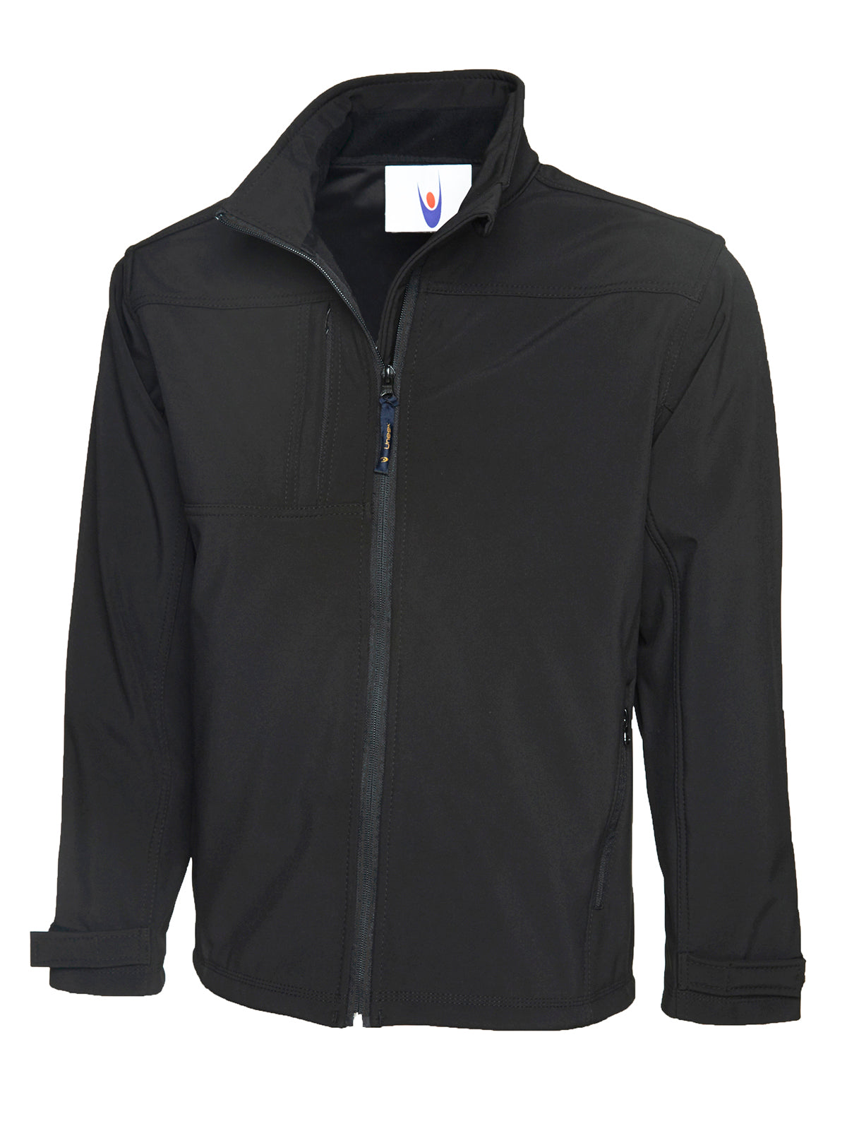 Deluxe Full Zip Soft Shell Jacket in Black