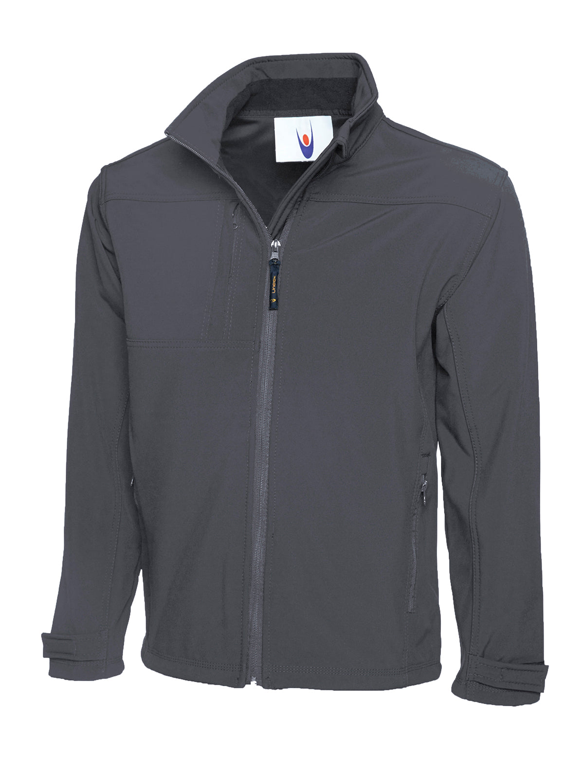 Deluxe Full Zip Soft Shell Jacket in Light Grey