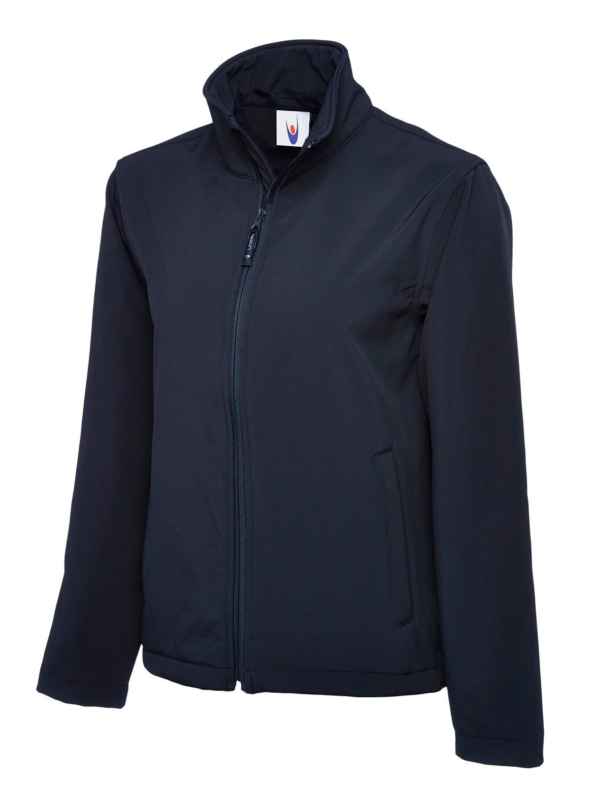 Classic Full Zip Soft Shell Jacket in Navy