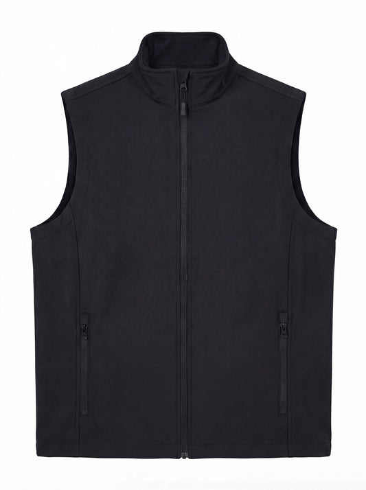 Printable Softshell Gilet in Black/Black