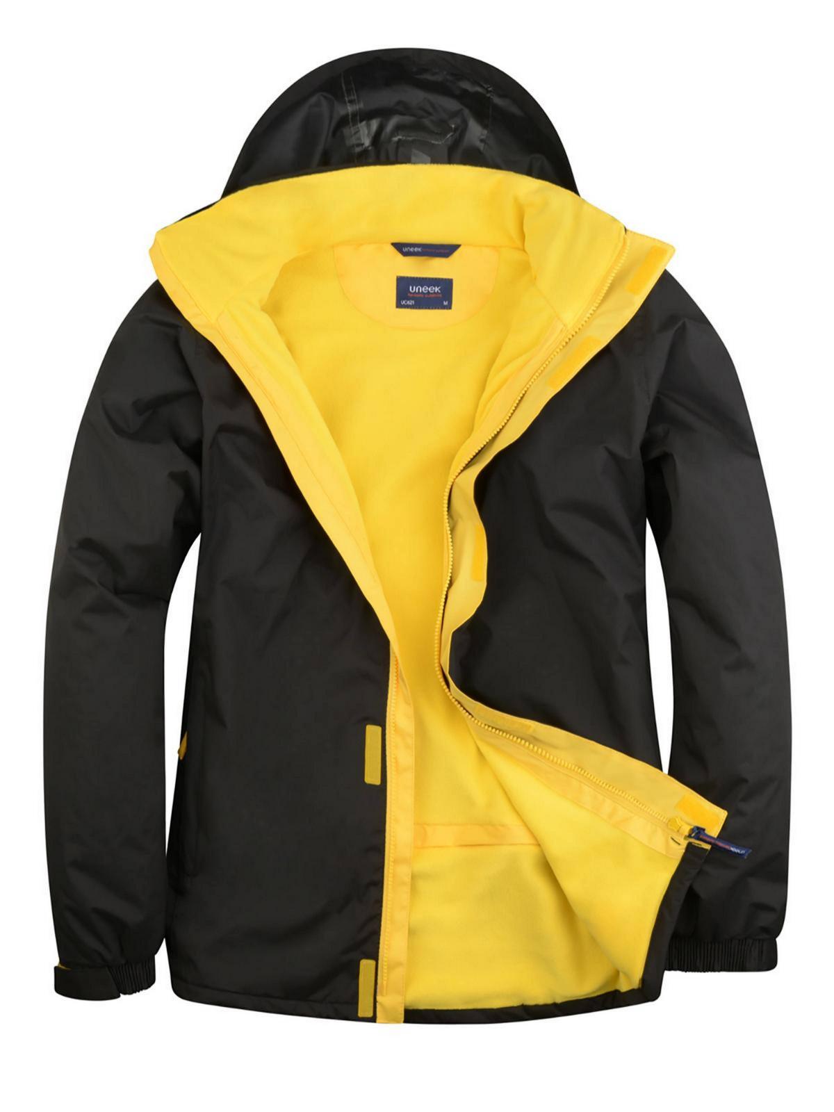 Deluxe Outdoor Jacket in Black/Submarine Yellow