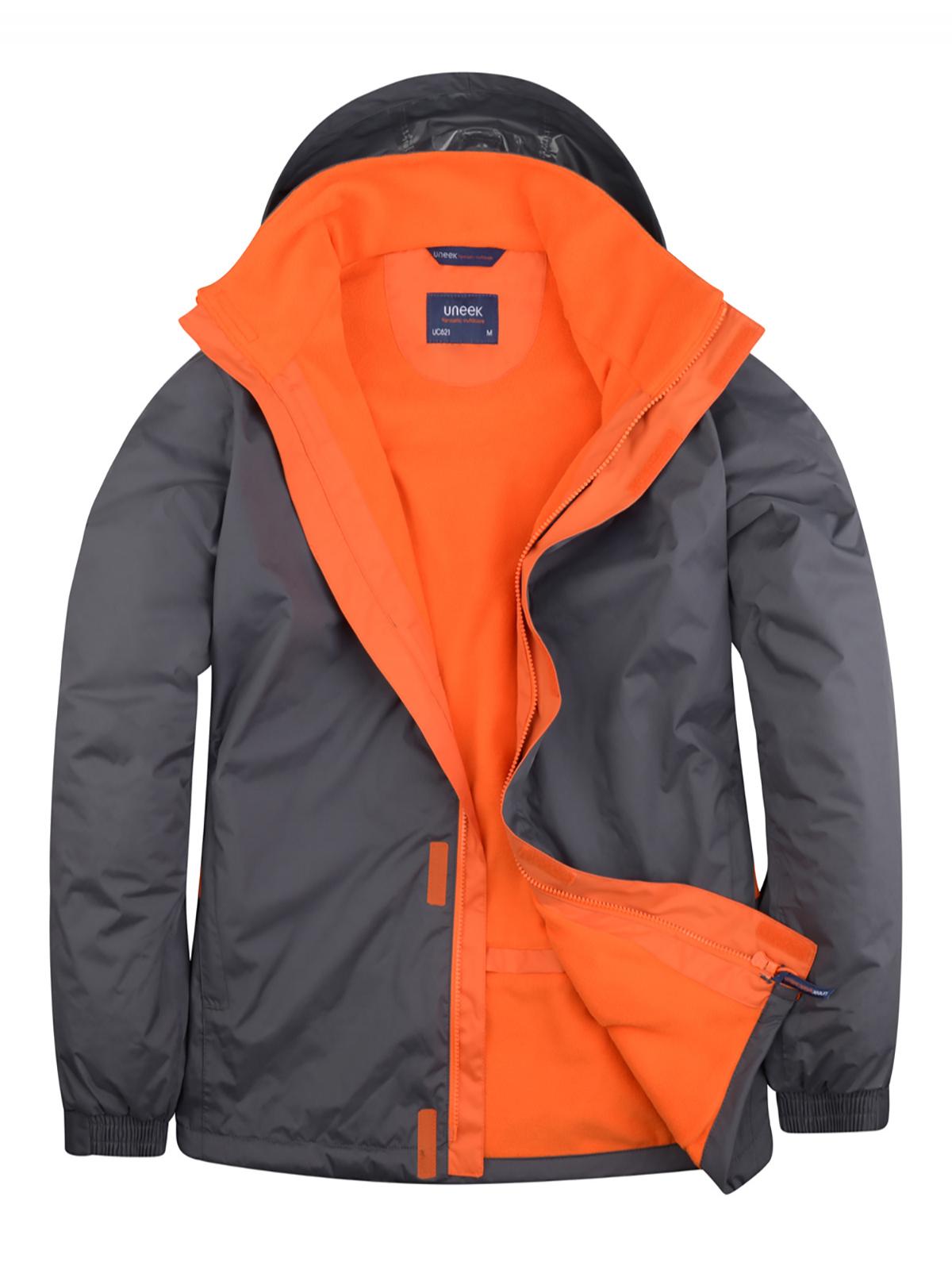 Deluxe Outdoor Jacket in Deep Grey/Fiery Orange