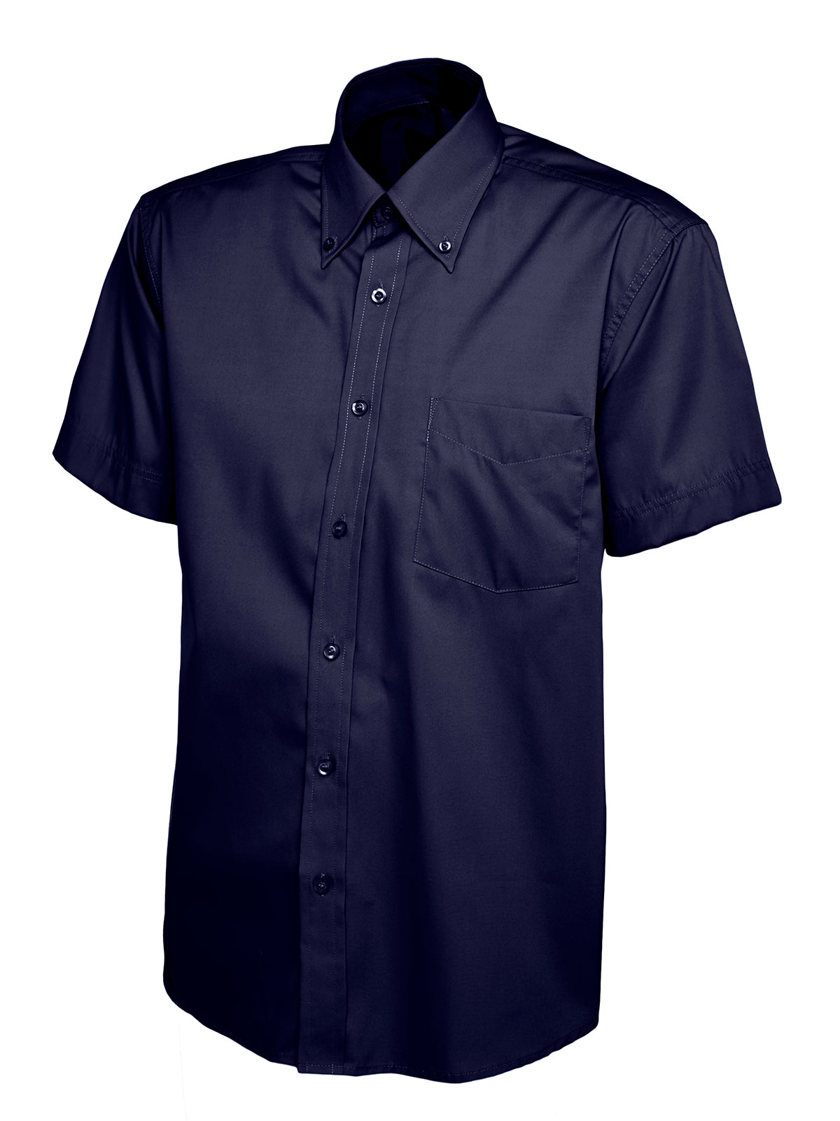 Mens Pinpoint Oxford Half Sleeve Shirt in Navy