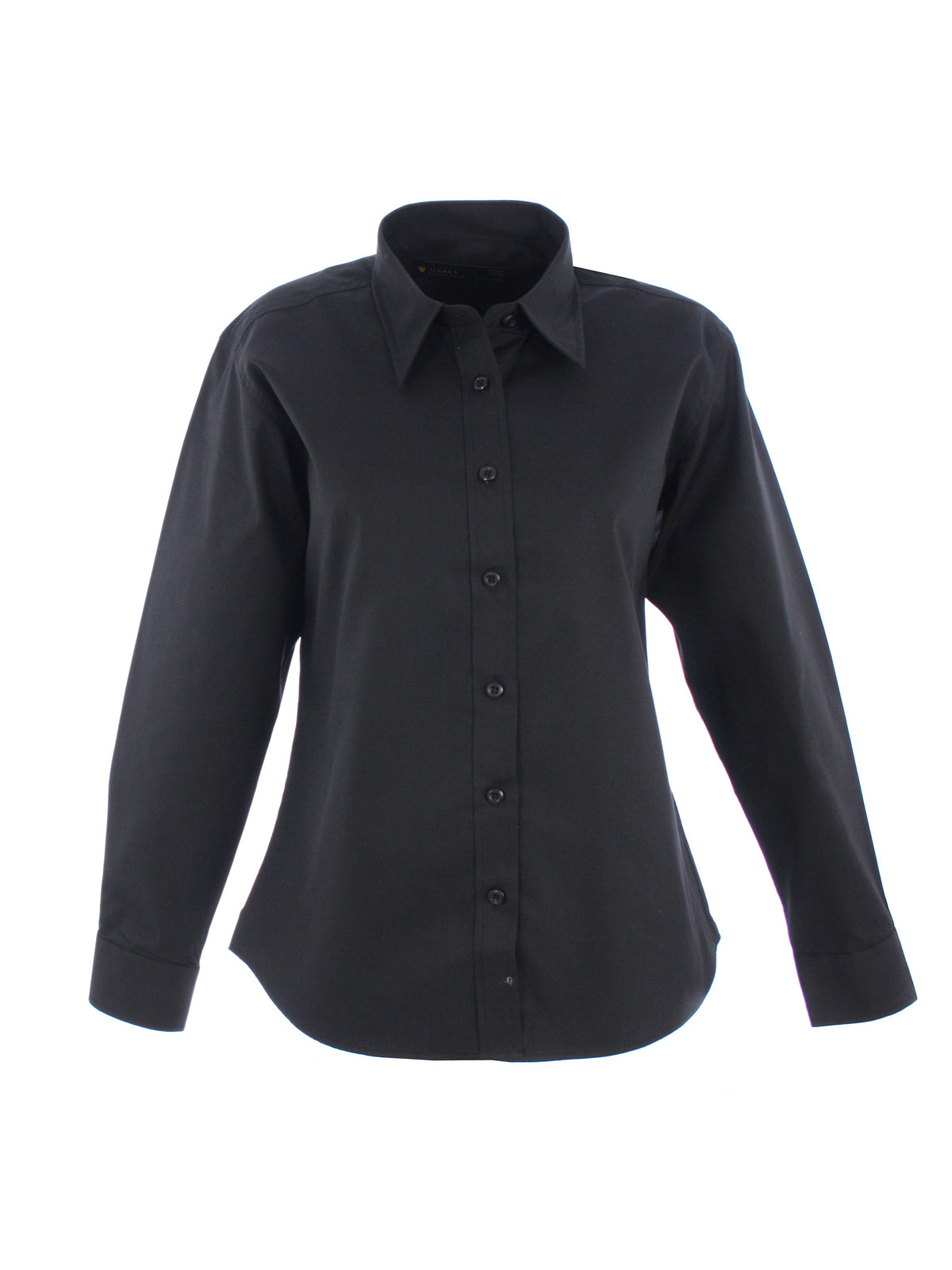 Ladies Pinpoint Oxford Full Sleeve Shirt in Black
