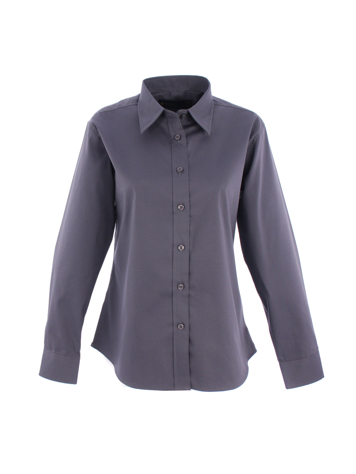 Ladies Pinpoint Oxford Full Sleeve Shirt in Charcoal