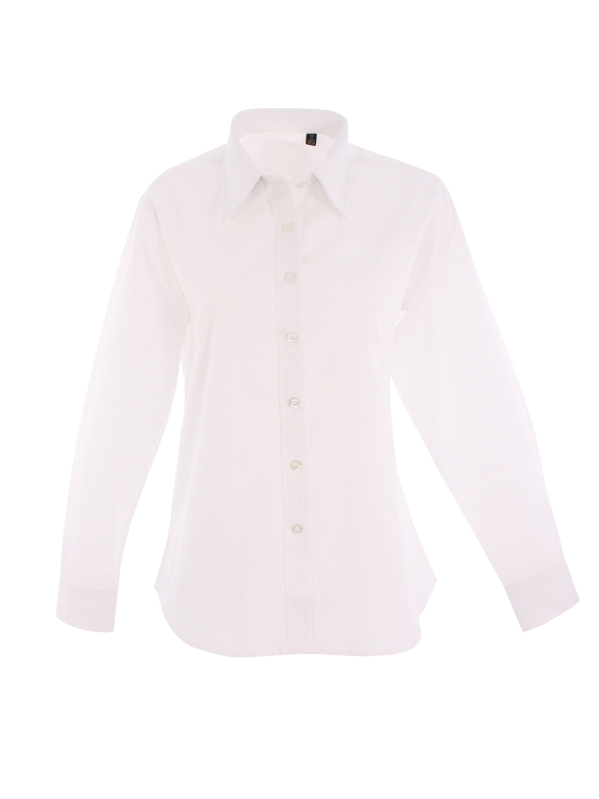 Ladies Pinpoint Oxford Full Sleeve Shirt in White