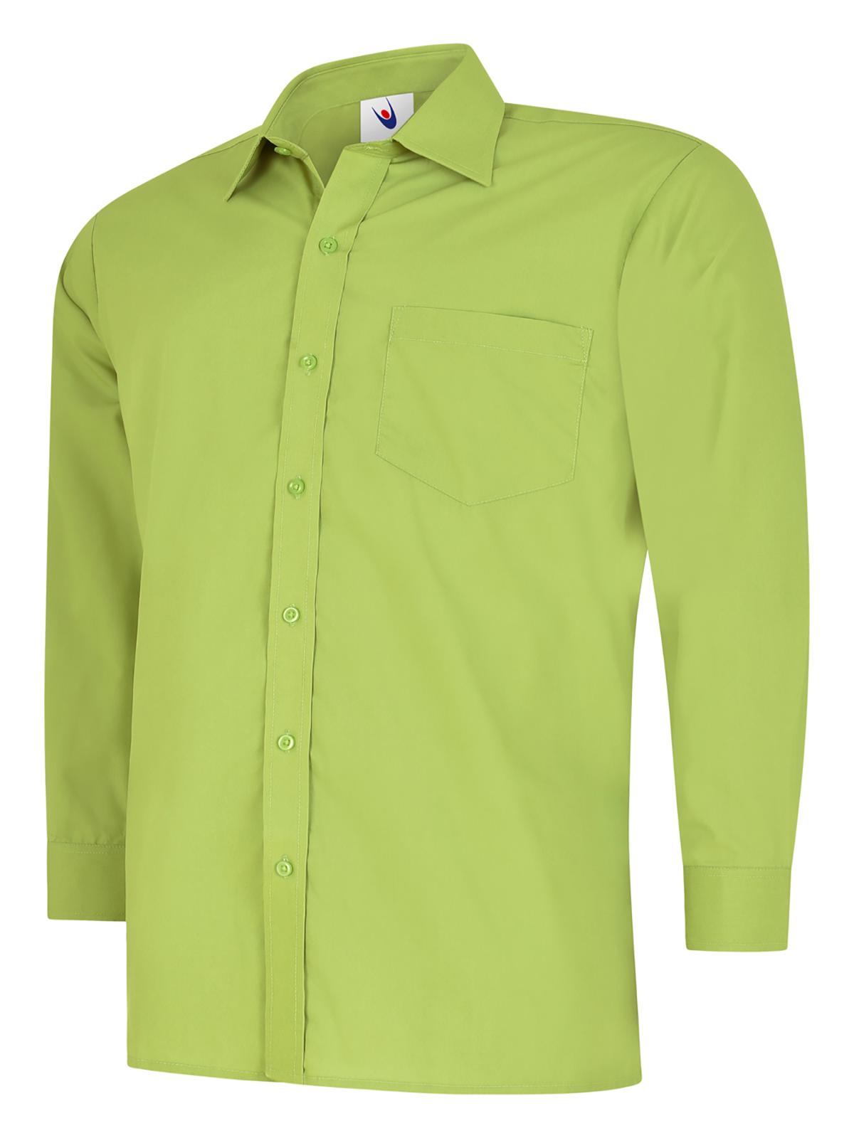 Mens Poplin Full Sleeve Shirt in Lime