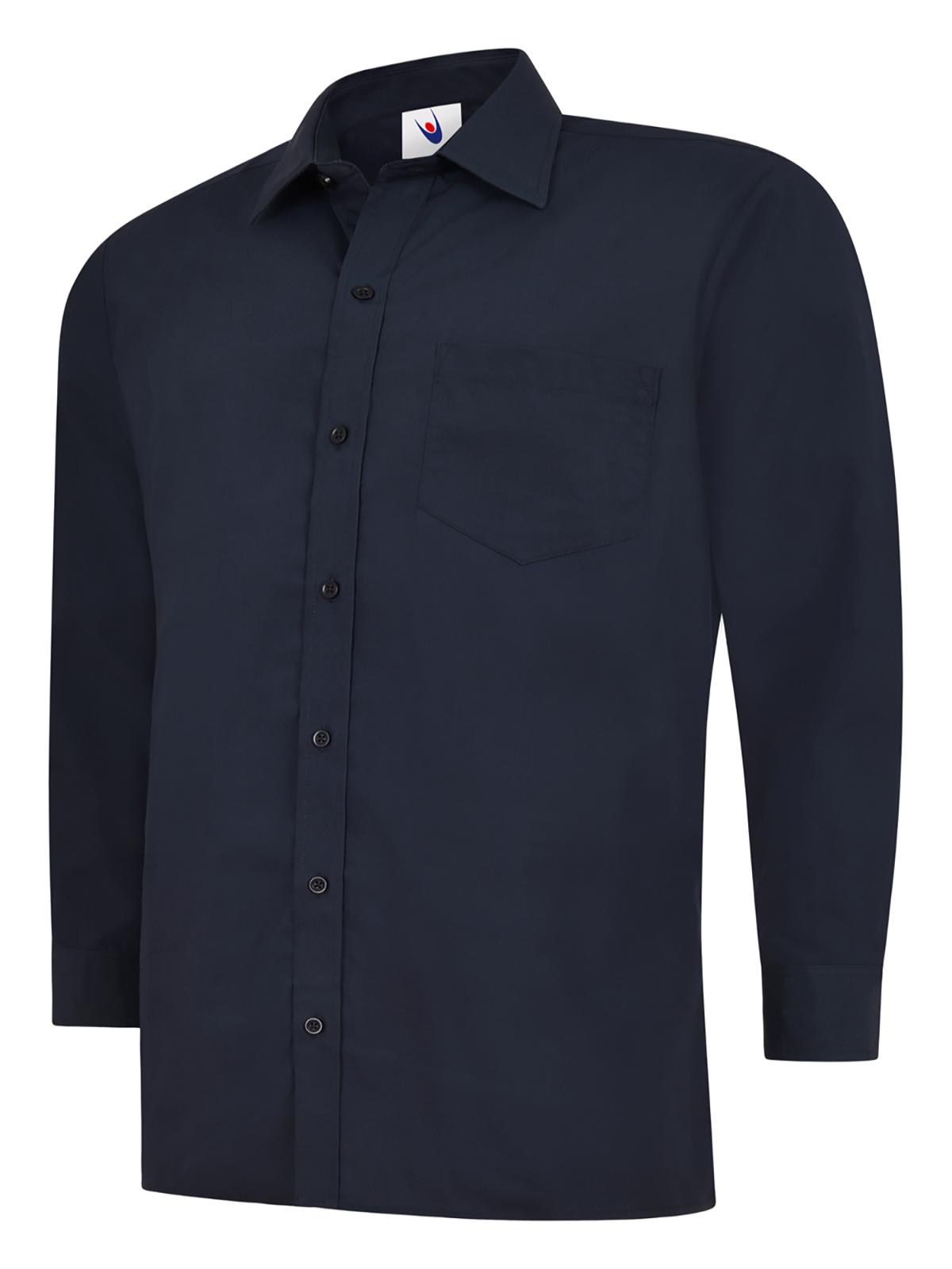 Mens Poplin Full Sleeve Shirt in Navy