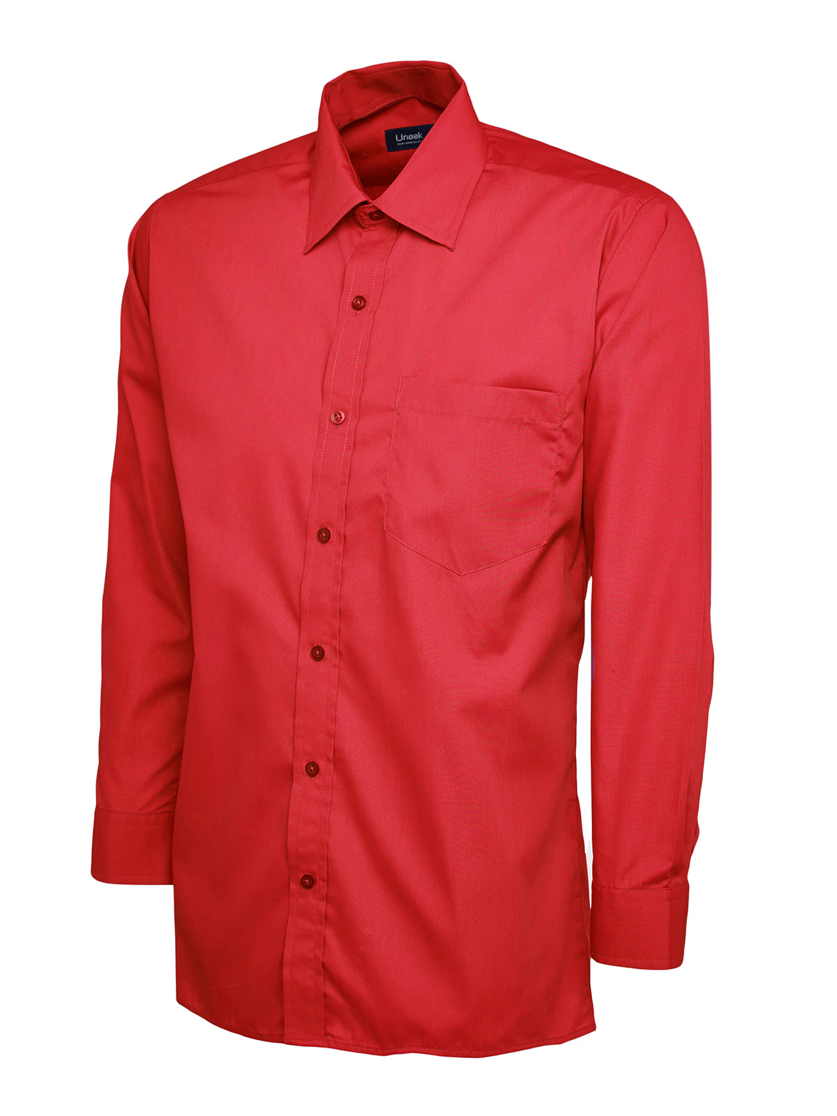 Mens Poplin Full Sleeve Shirt in Red