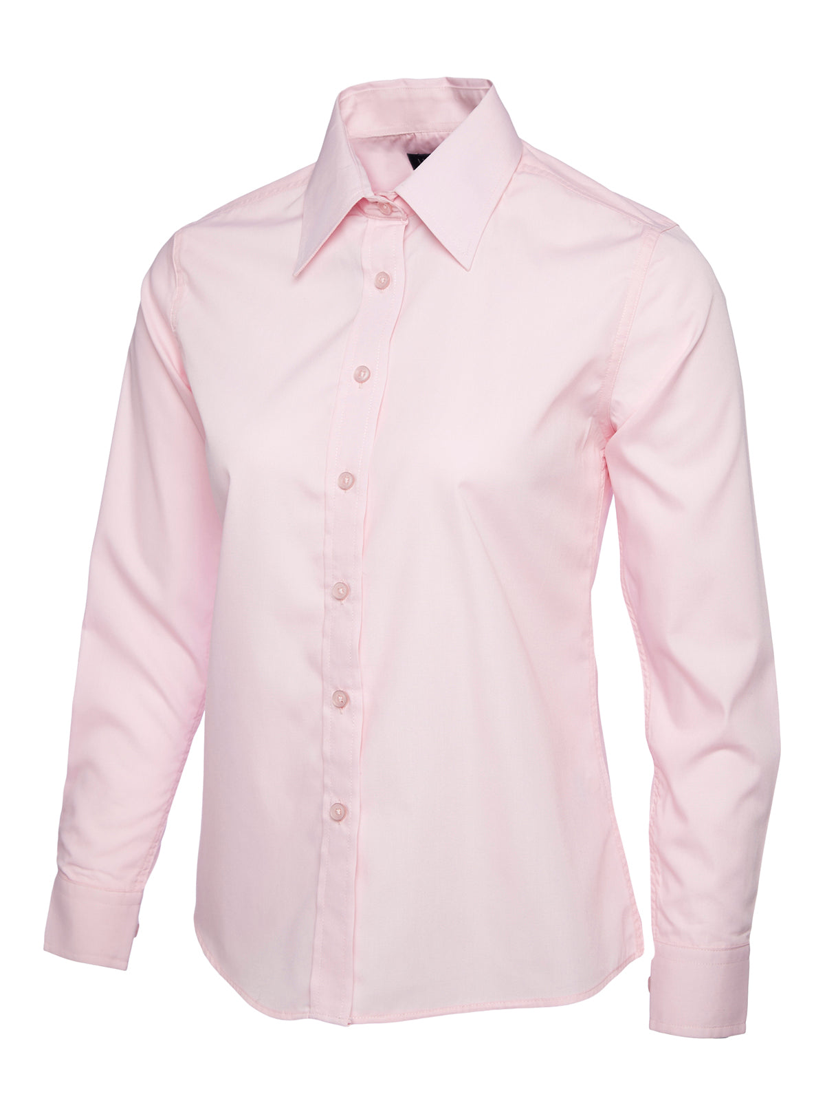 Ladies Poplin Full Sleeve Shirt in Pink
