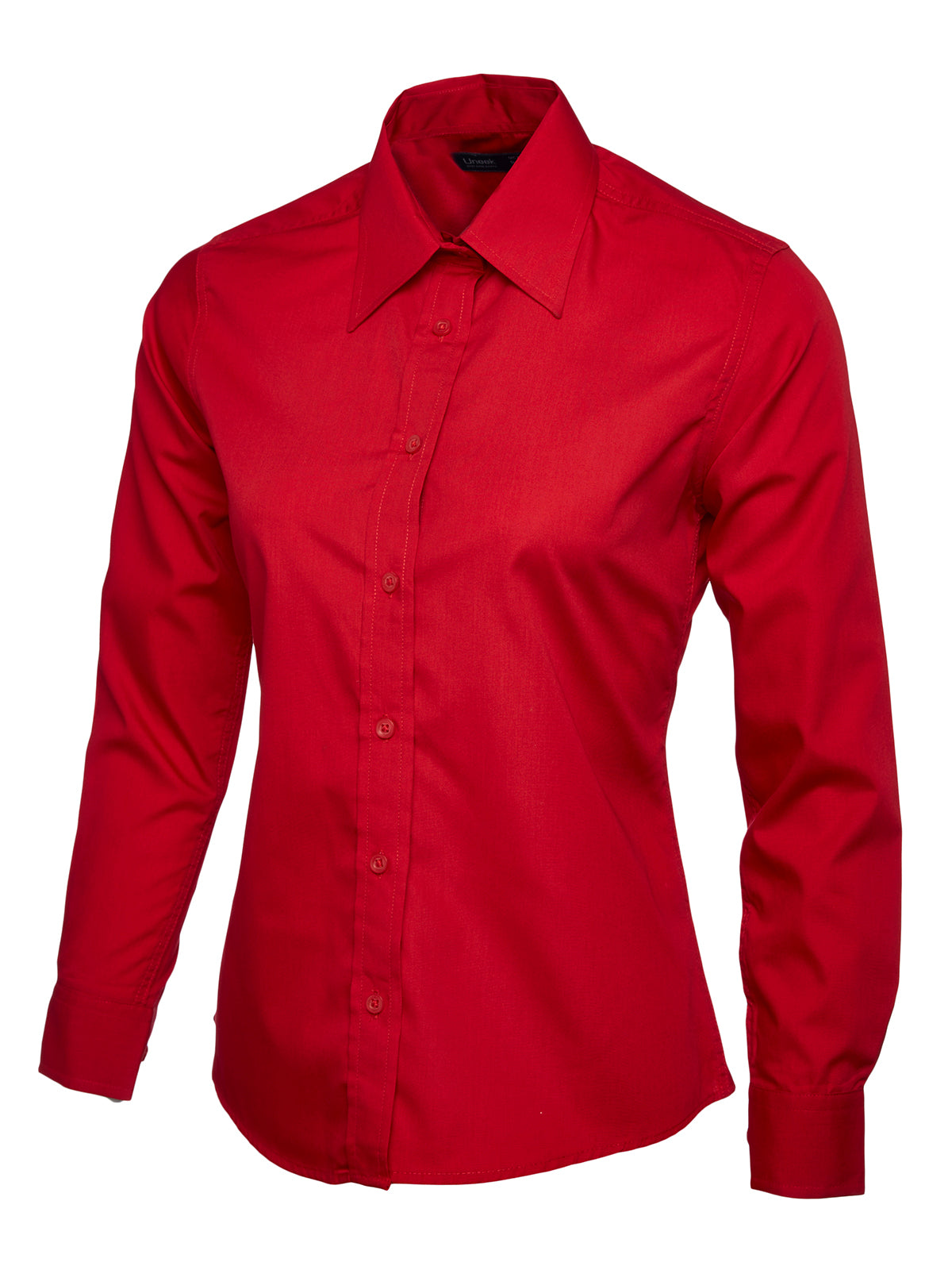 Ladies Poplin Full Sleeve Shirt in Red
