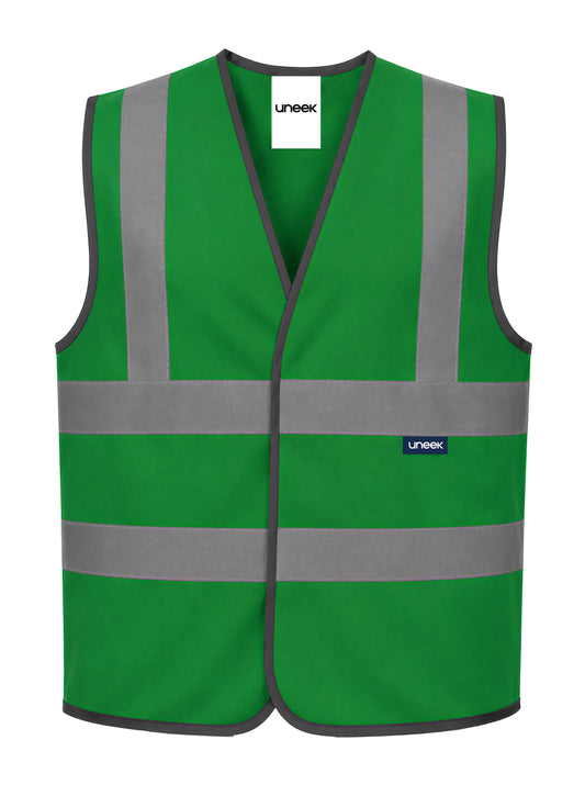 Hi Vis Safety Waistcoat in Emerald