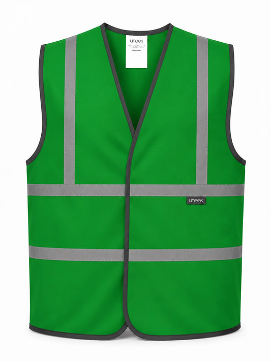 Childrens Hi Vis Waist Coat in Emerald