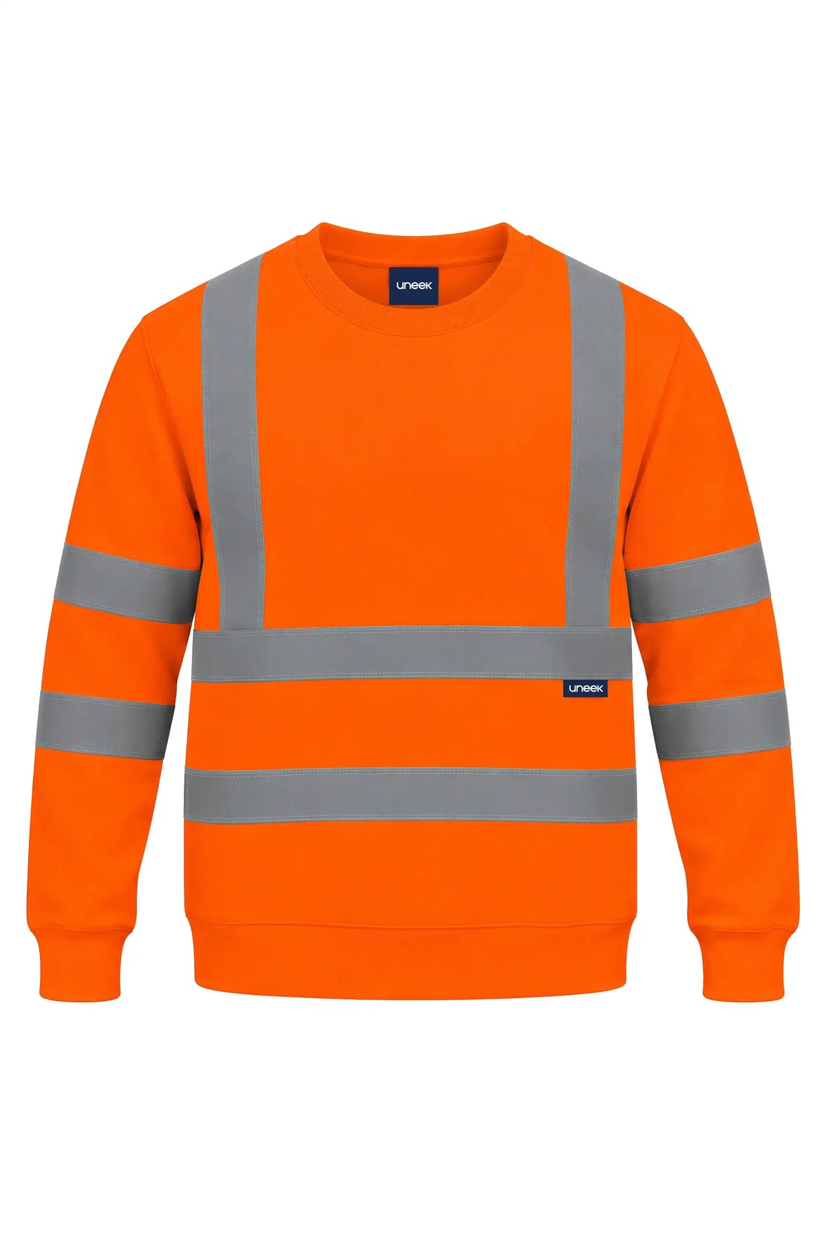 Hi Vis Crew Neck Sweatshirt in Orange