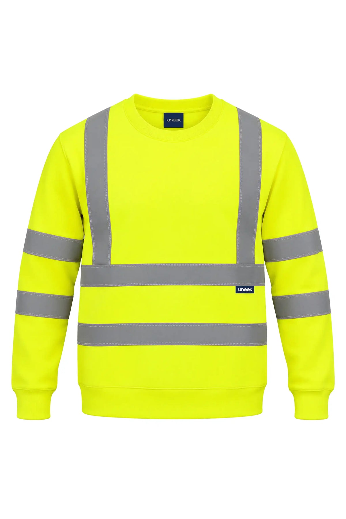 Hi Vis Crew Neck Sweatshirt in Yellow
