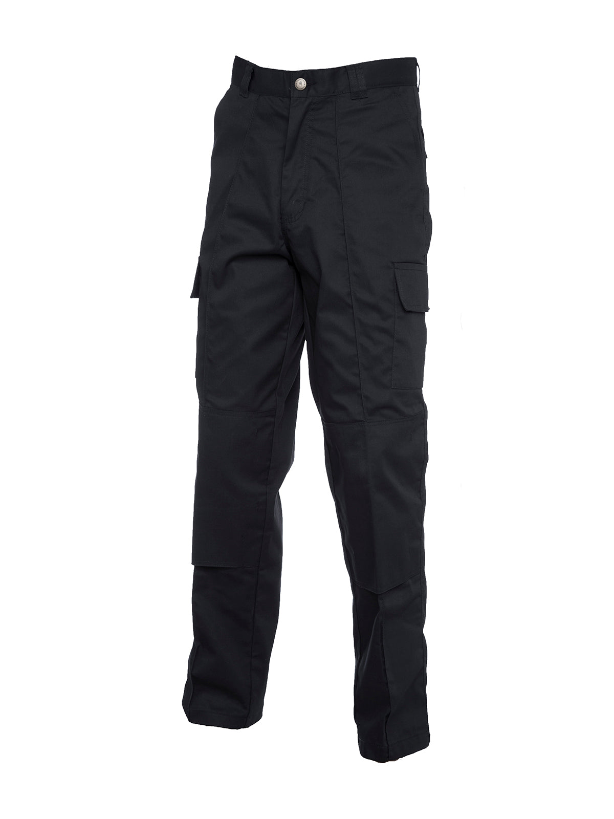 Cargo Trouser with Knee Pad Pockets Regular in Black