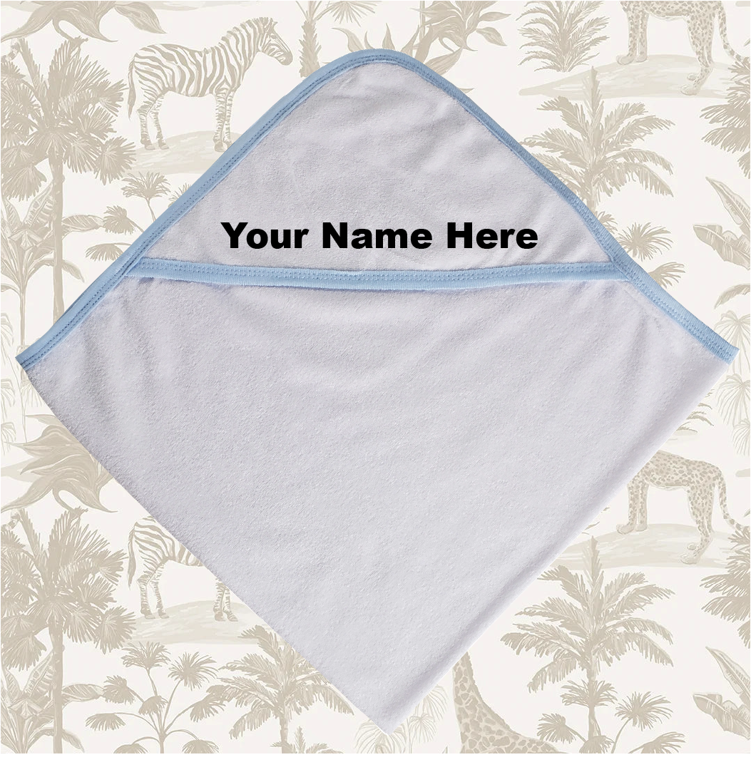 Hooded Baby Towel with Embroidered name