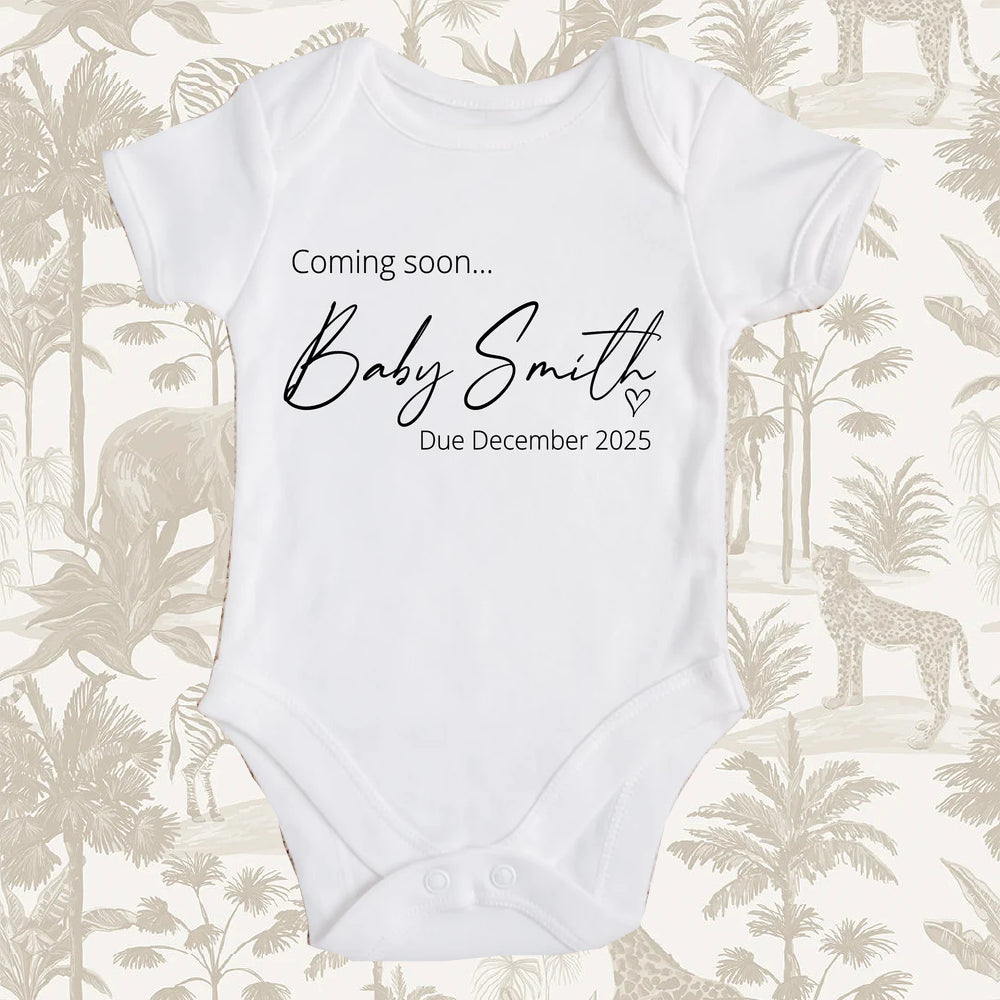 Pregnancy announcement baby vest