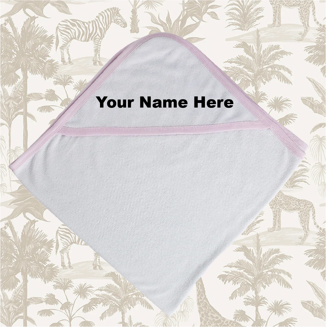 Hooded Baby Towel with Embroidered name