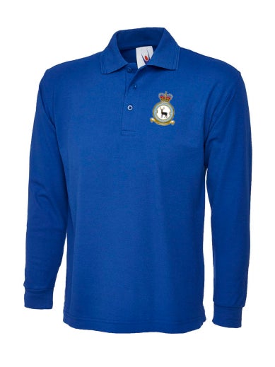 90SU CREST Embroidered Long Sleeve Polo Shirts - The Forces Shop