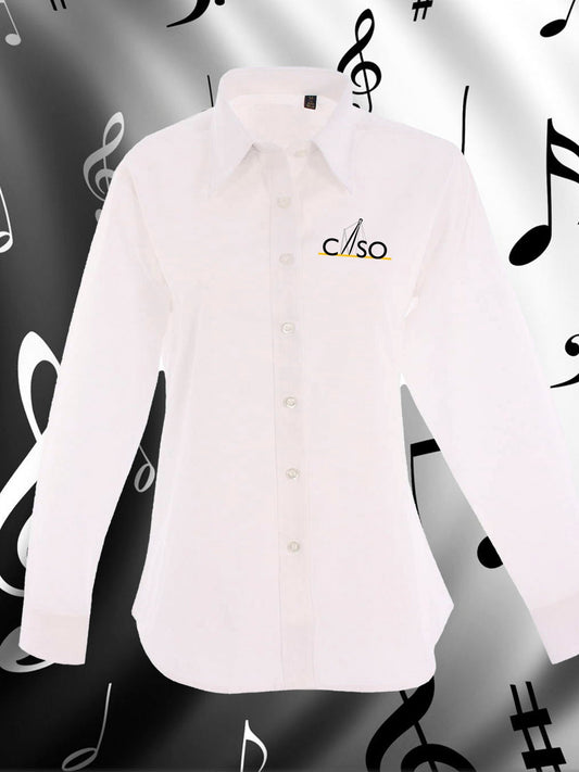 CNSO - UC703 Ladies WHITE Pinpoint Oxford Full Sleeve Shirt