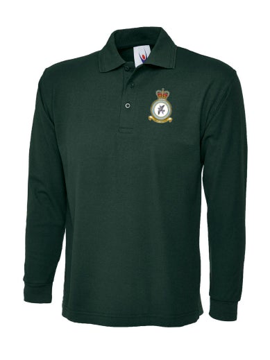 TCW CREST Embroidered Long Sleeve Polo Shirts - The Forces Shop