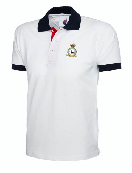 90SU CREST Embroidered Contrast Colour Poloshirt - The Forces Shop
