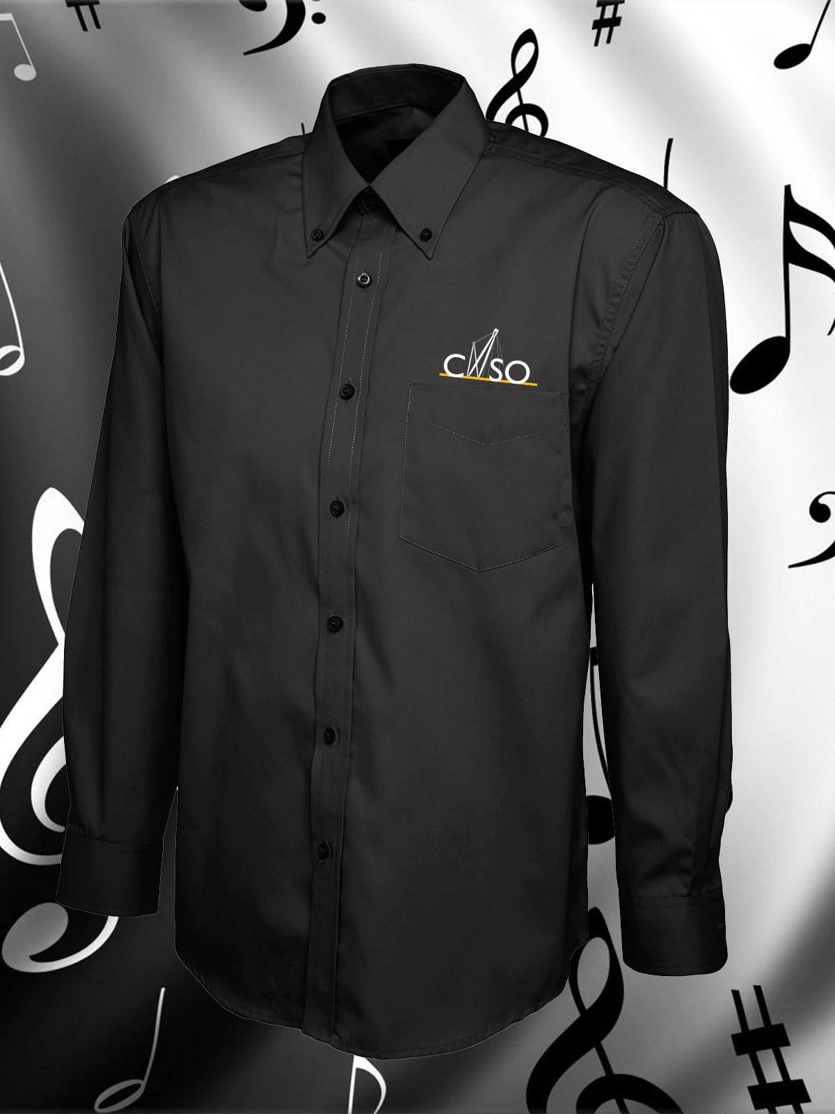CNSO - UC701 Black Long Sleeve Oxford Shirt